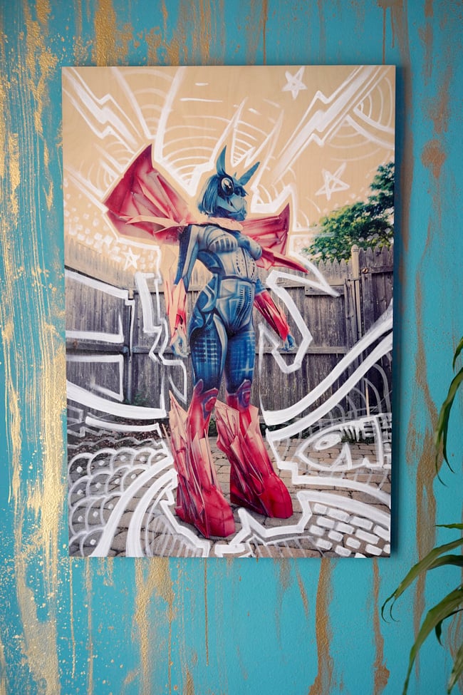 My Little Pony Transformer Wood Print