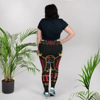 Image 1 of BossFitted Black All-Over Print Plus Size Leggings
