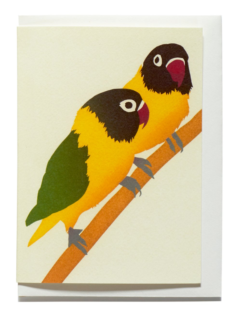 Image of Masked Love birds card