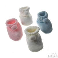 Image 2 of Acrylic Pom-Pom Baby Bootees 
