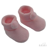 Image 4 of Acrylic Pom-Pom Baby Bootees 