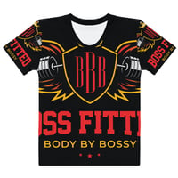 Image 4 of BossFitted Women's Black Athletic Performance T-shirt