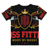BossFitted Women's Black Athletic Performance T-shirt