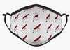 Red Quill Notary Mask - Pattern - Grey