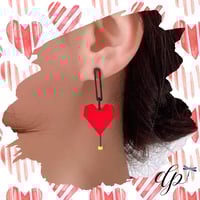 Image 4 of Heart Geometric Stud Earrings... 