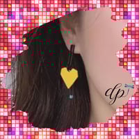 Image 2 of Heart Geometric Stud Earrings... 