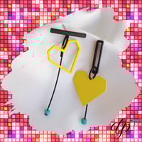 Image 1 of Heart Geometric Stud Earrings... 