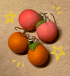 peach and orange earrings