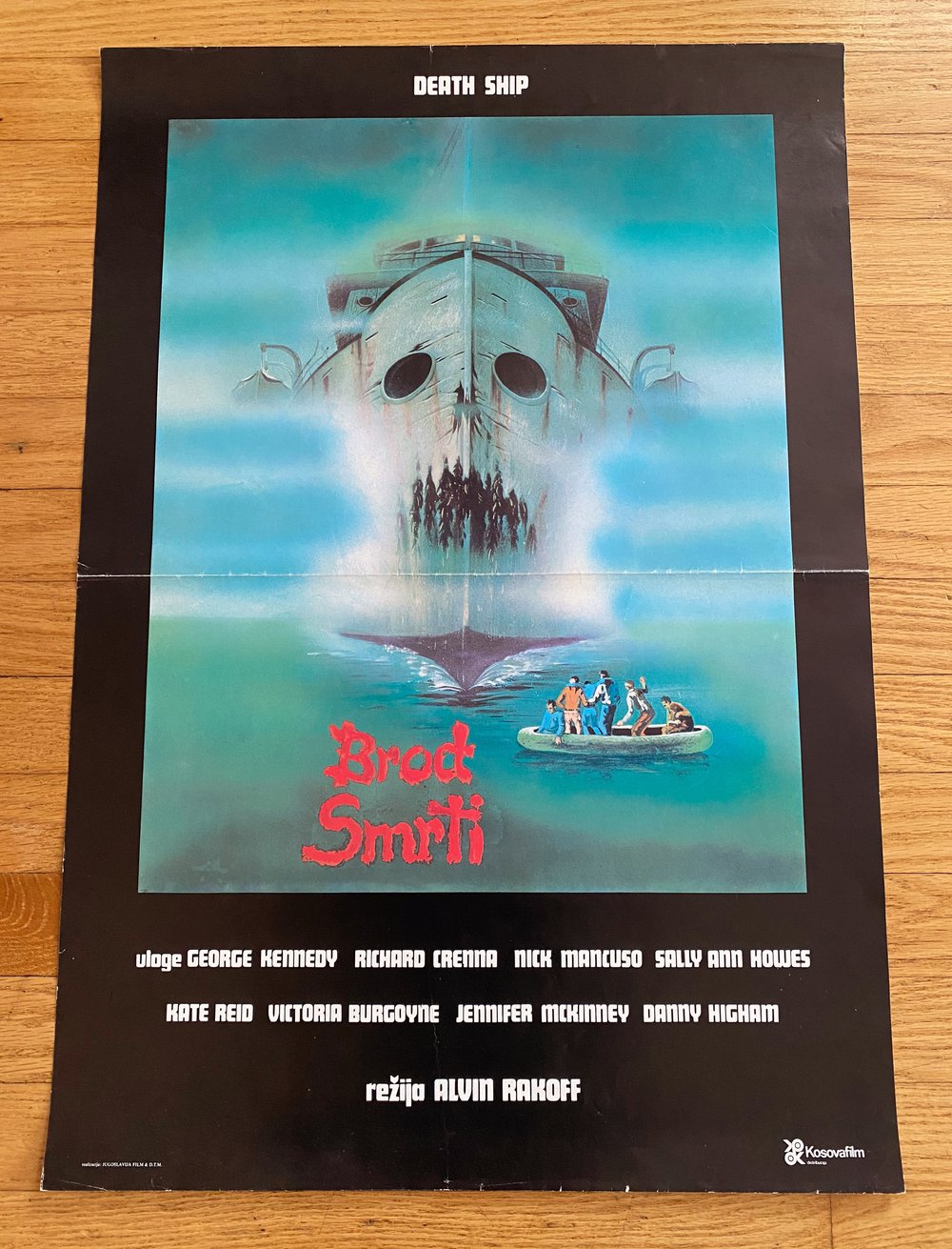 1980 DEATH SHIP Original Yugoslavian Movie Poster