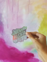 "ALOHA" holographic sticker