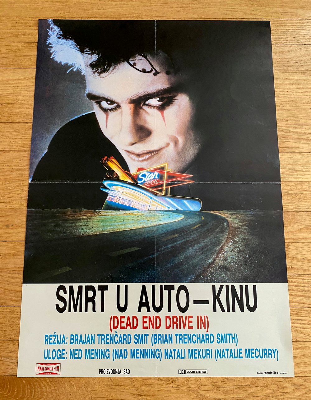 1986 DEAD END DRIVE IN Original Yugoslavian Movie Poster