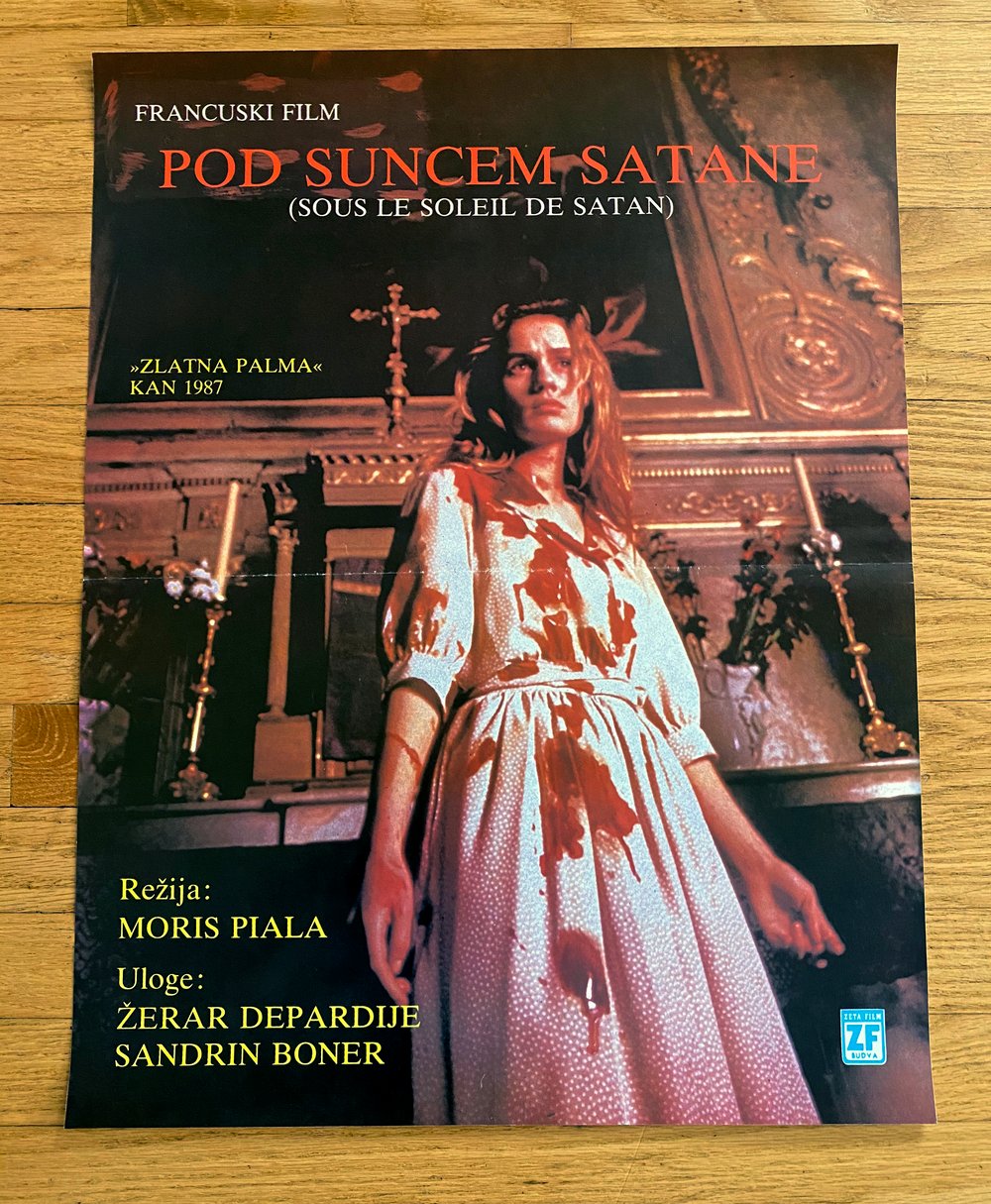 1987 UNDER THE SUN OF SATAN Original Croatian Movie Poster