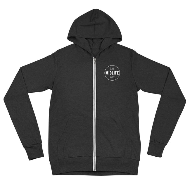 Unisex Lightweight Zip Hoodie: The Midlife Ride
