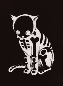 Image of Glow in the dark "Bones Cat" Tee