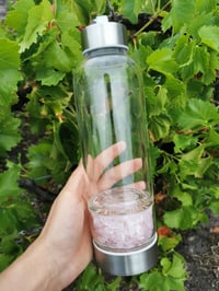 Crystal Chip Glass Water Bottles