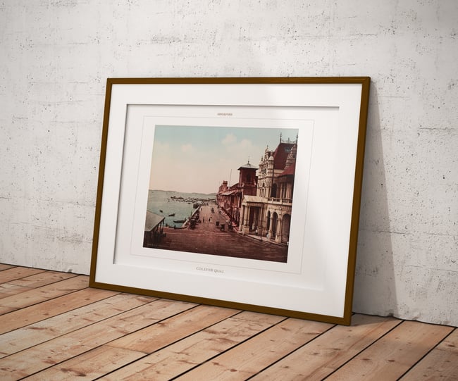 Singapore - Collyer Quai | 1890 | Singapore History | illustrations | Vintage Print