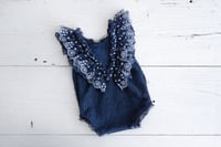 Image 4 of Louisa II navy blue romper / two sizes