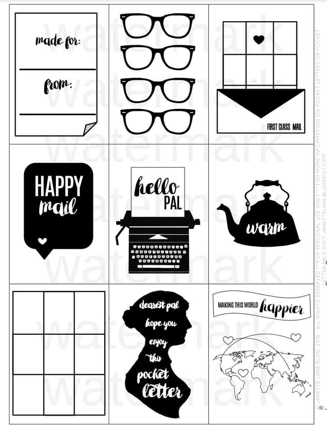 The Silhouettes Pocket Letter® Printable