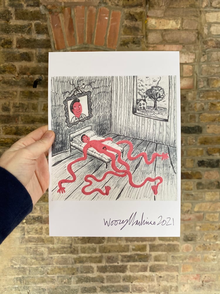 Image of I LIKE TO STAY HOME - SIGNED A4 PRINT