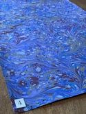 Marbled Paper Azure Blue & Royal Blue 1/2 sheets