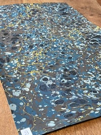 Image 4 of Marbled Paper Imperial Blue 1/2 sheets