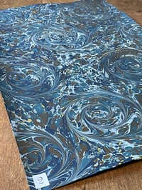 Image 3 of Marbled Paper Imperial Blue 1/2 sheets