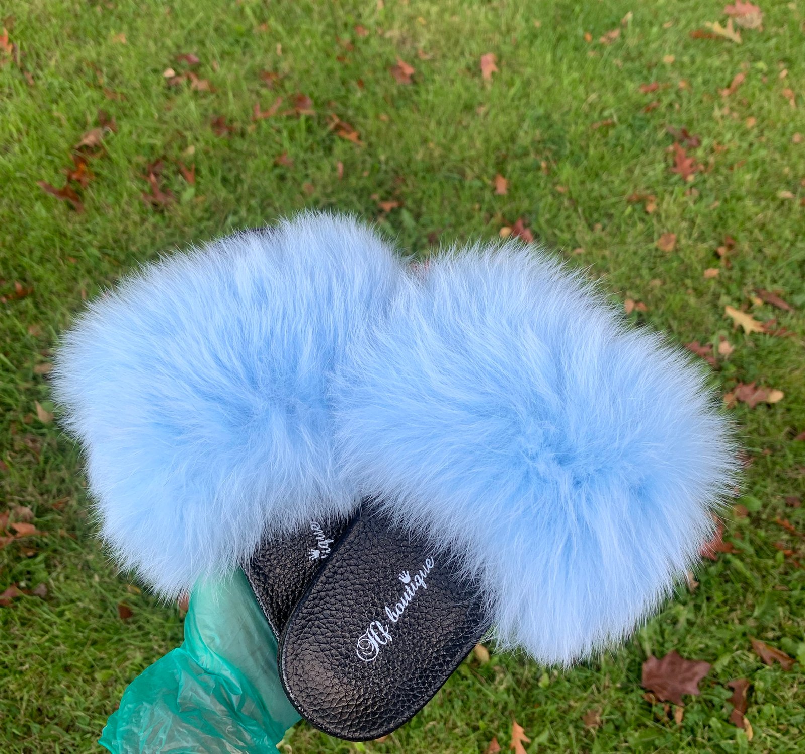 sky blue fur slides