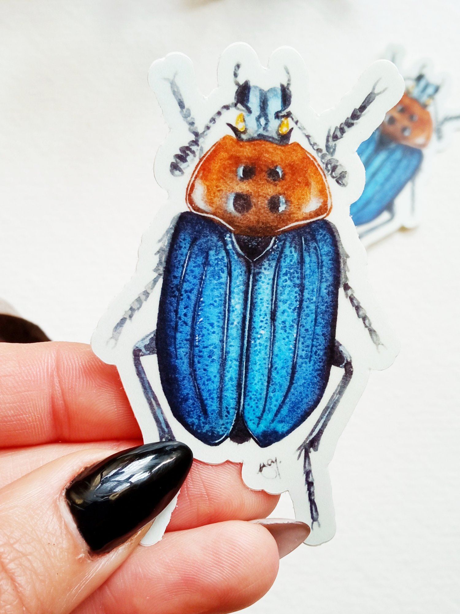 Image of Carrion Beetle Vinyl Stickers 