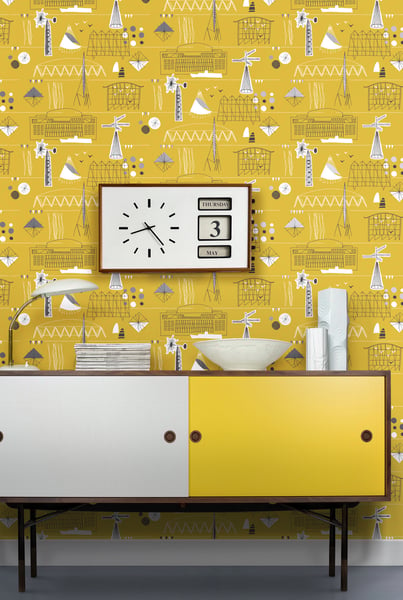 Image of Festival wallpaper - Mustard
