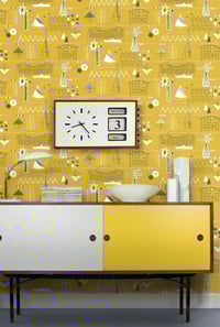 Image 1 of Festival wallpaper - Mustard & Platinum
