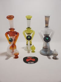 Image 1 of @DaveMannGlass Recyclers & Matching Carb Caps