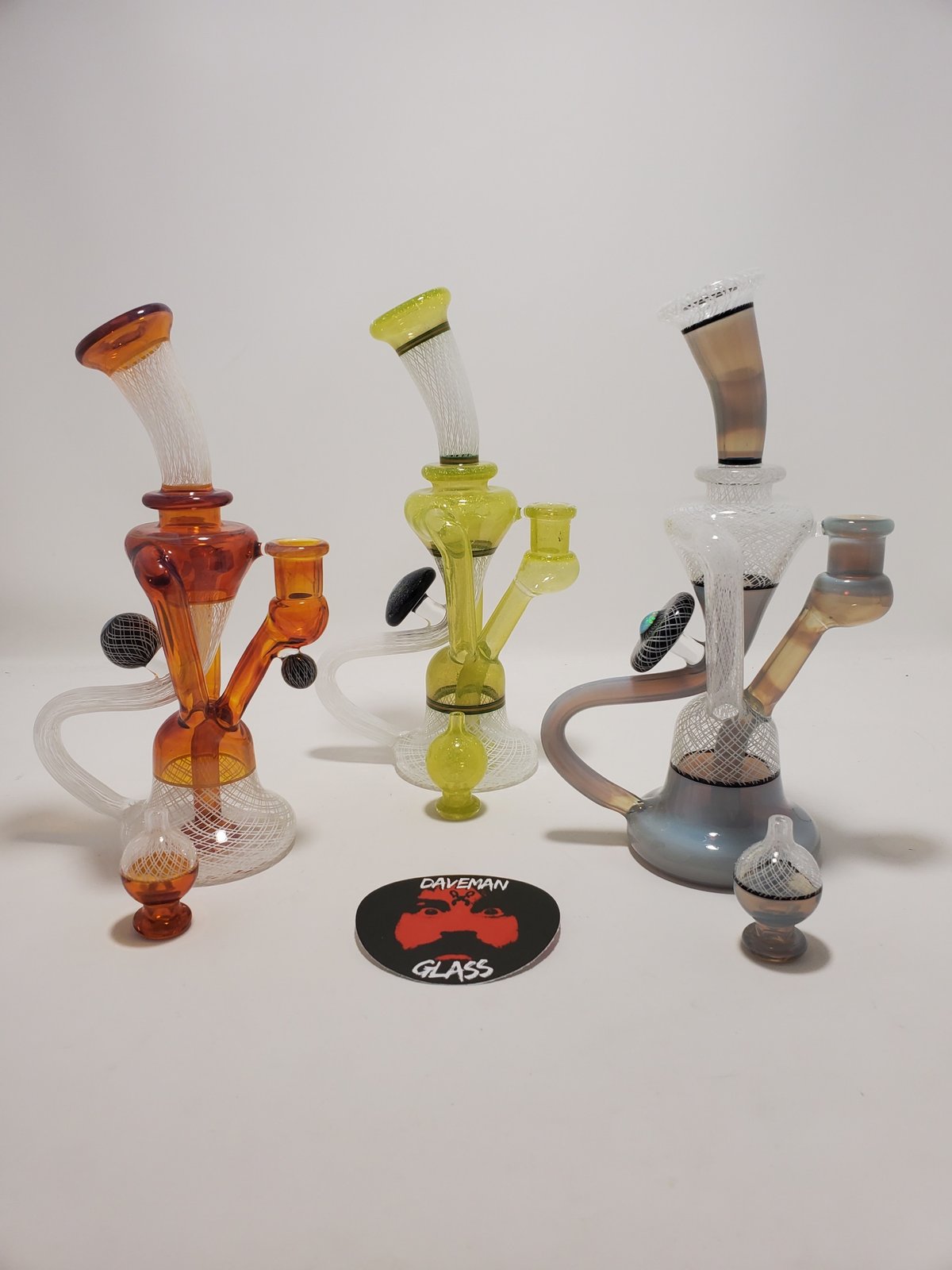 Image of @DaveMannGlass Recyclers & Matching Carb Caps