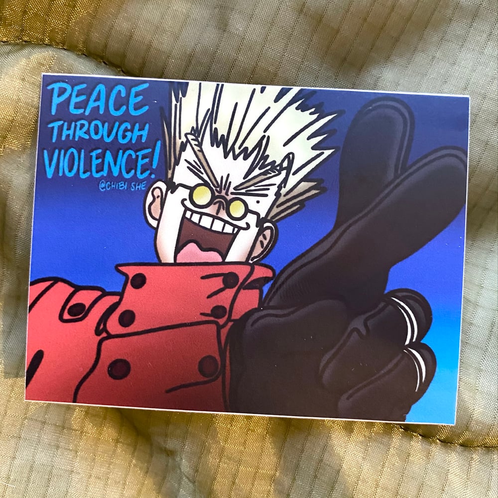 Image of peace through violence vash slap • collab with @sauce_actual