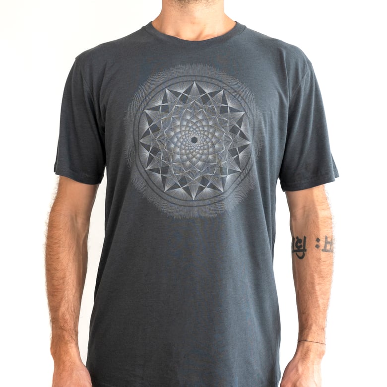 Image of Align Your Heart To The Frequency Of Love | Unisex Hemp Tshirt | Slate Gray