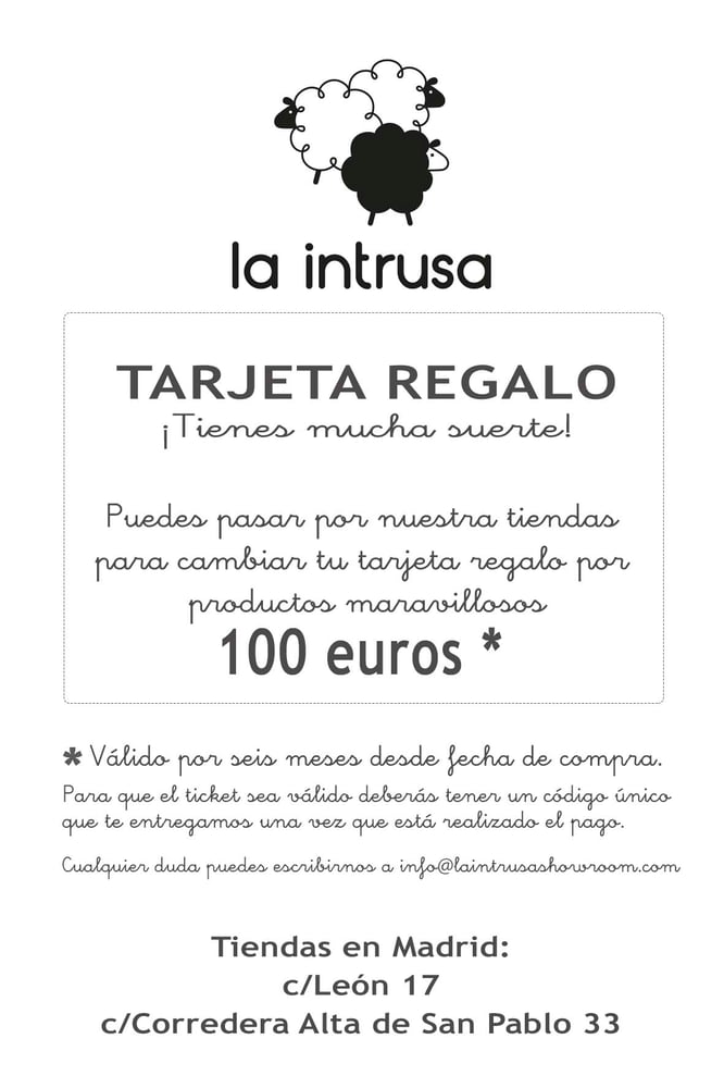Image of TARJETA REGALO 100 euros!