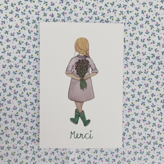 Image of "Merci" Karte 10x15cm / Carte