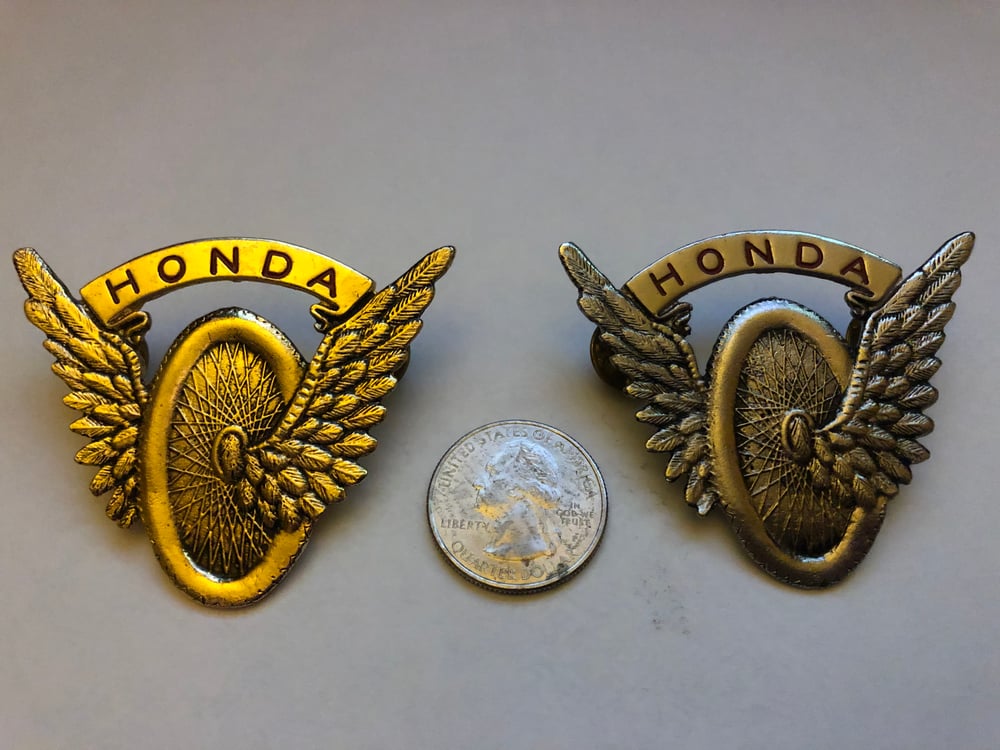 Image of Vintage Honda “flying wheel” Enamel Pin 