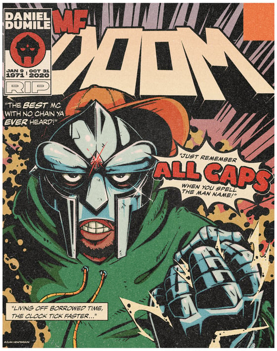 Image of MF DOOM comic print 