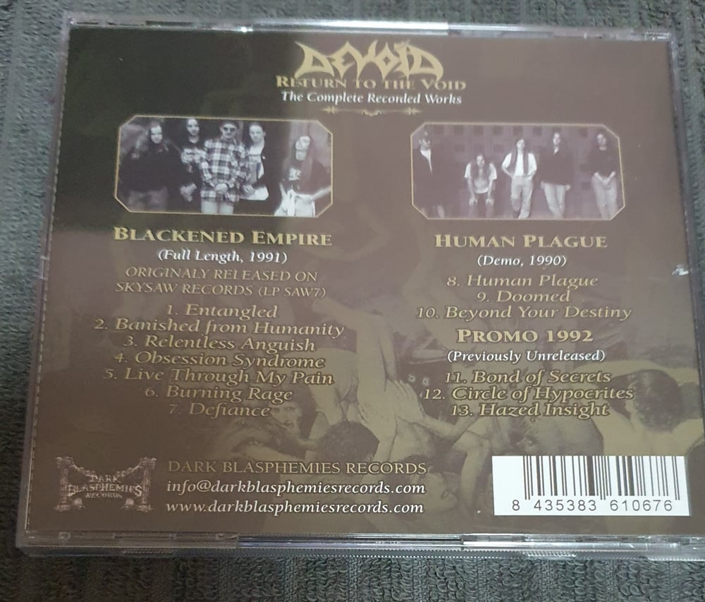 DEVOID - RETURN TO THE VOID CD
