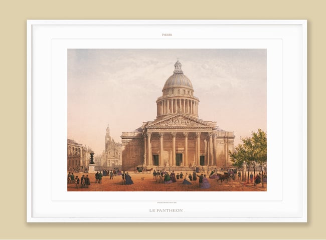 Paris - Le Panthéon | 1870 | France History | illustrations | Vintage Print
