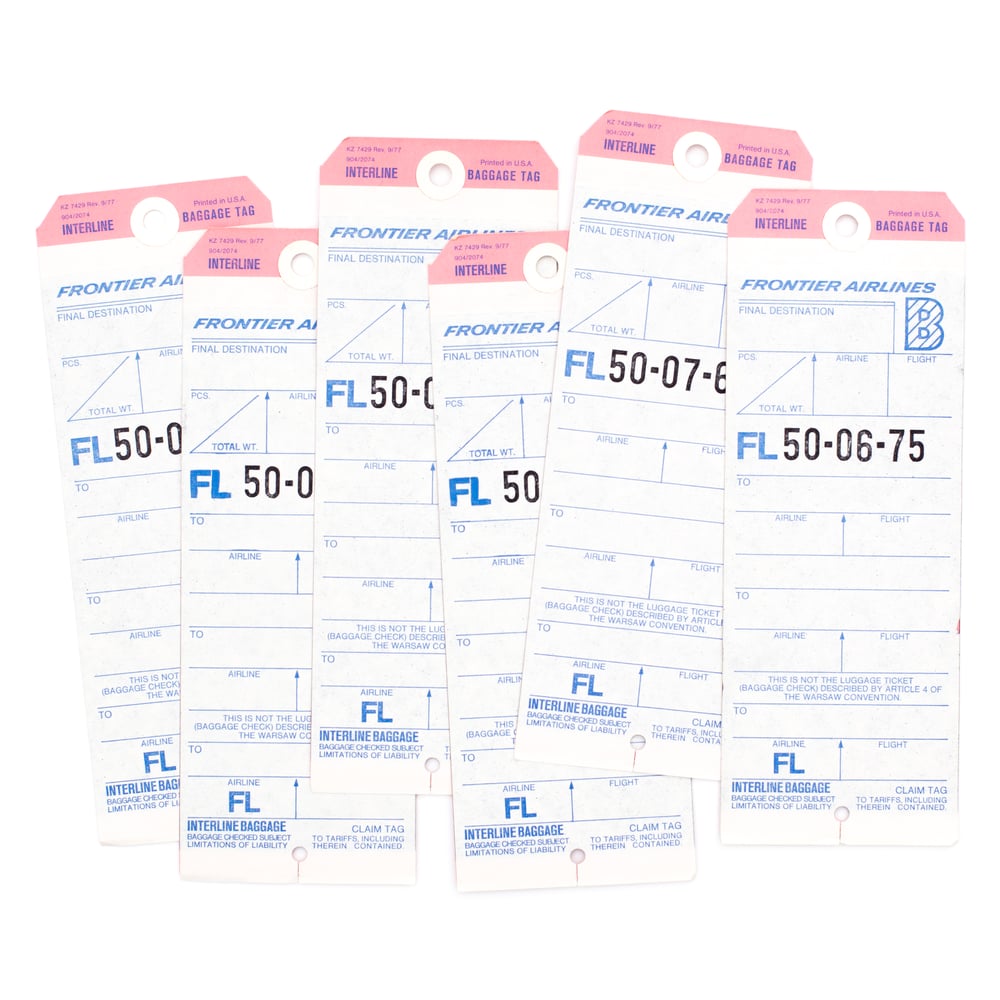 Image of Pink & Blue Baggage Tags - Set of 4