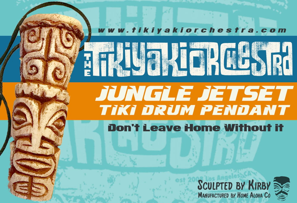 Image of Tikiyaki Orchestra "Jungle Jetset" Tiki Drum Pendant