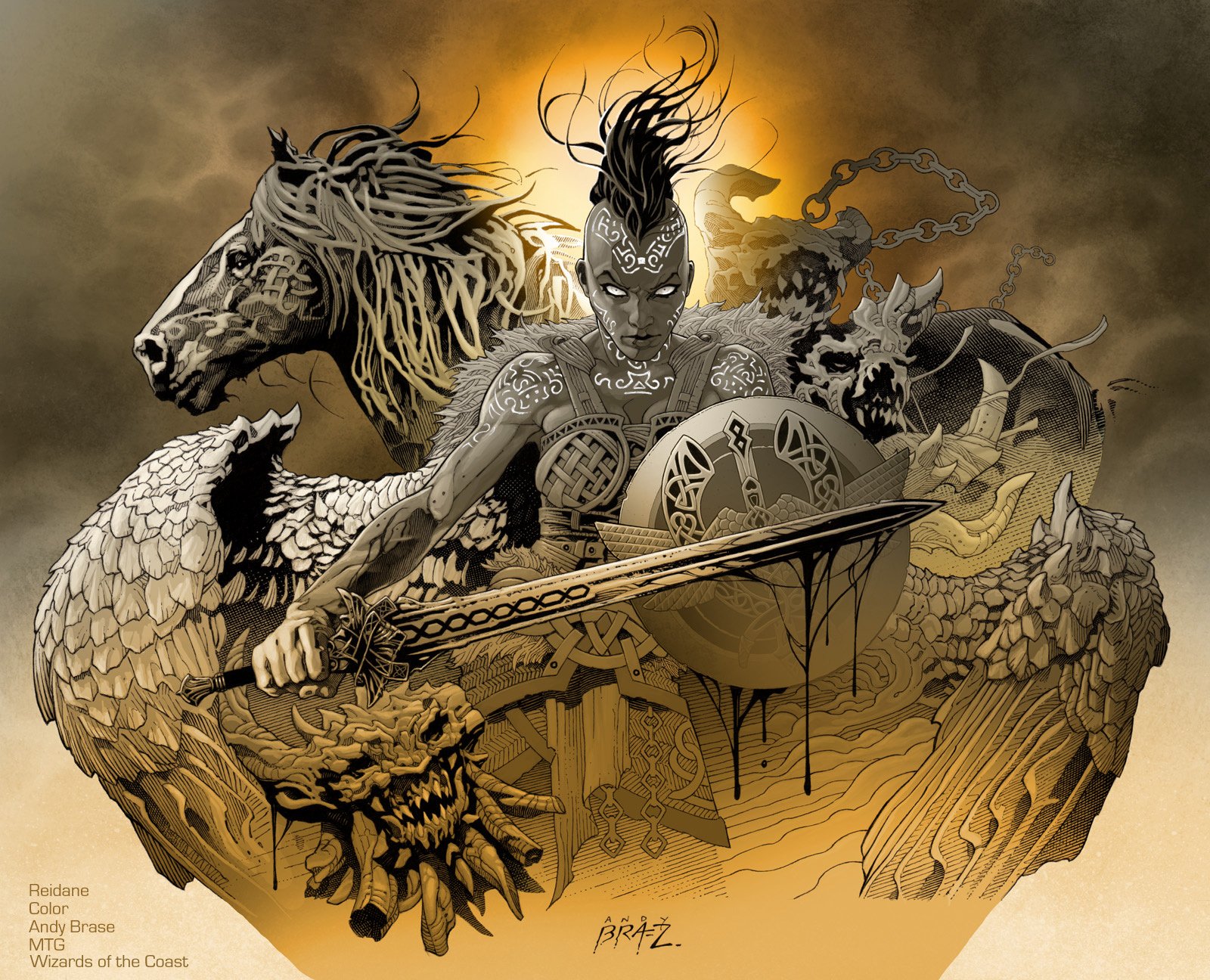 MAGIC- Reidane: Legendary God- 13x19 LIMITED Print (signed) <font