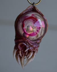 Image 1 of Little Magenta Monster Toothy pendant, OOAK,