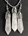 Crystal Quartz Point Necklace / Earrings Set