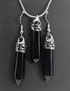Onyx Point Necklace / Earrings Set