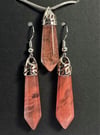 Watermelon Quartz Point Necklace / Earrings Set