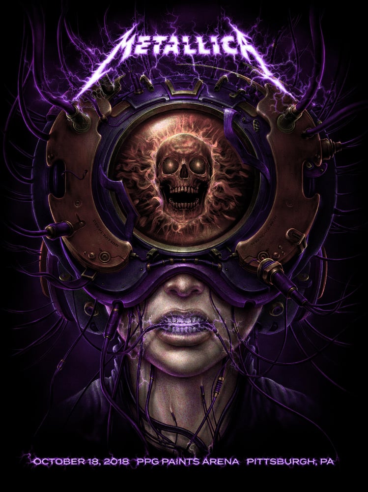 Image of Metallica October 18, 2018 “Hard Wired to Self Destruct” gig poster