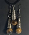 Tiger's Eye Spherical Necklace / Earrings Set
