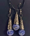 Sodalite Spherical Necklace / Earrings Set
